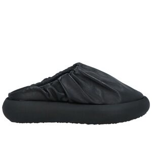 Vic Matie Glossy Black Leather Slip On Platform Mule Slipper Shoes EUC Size 39